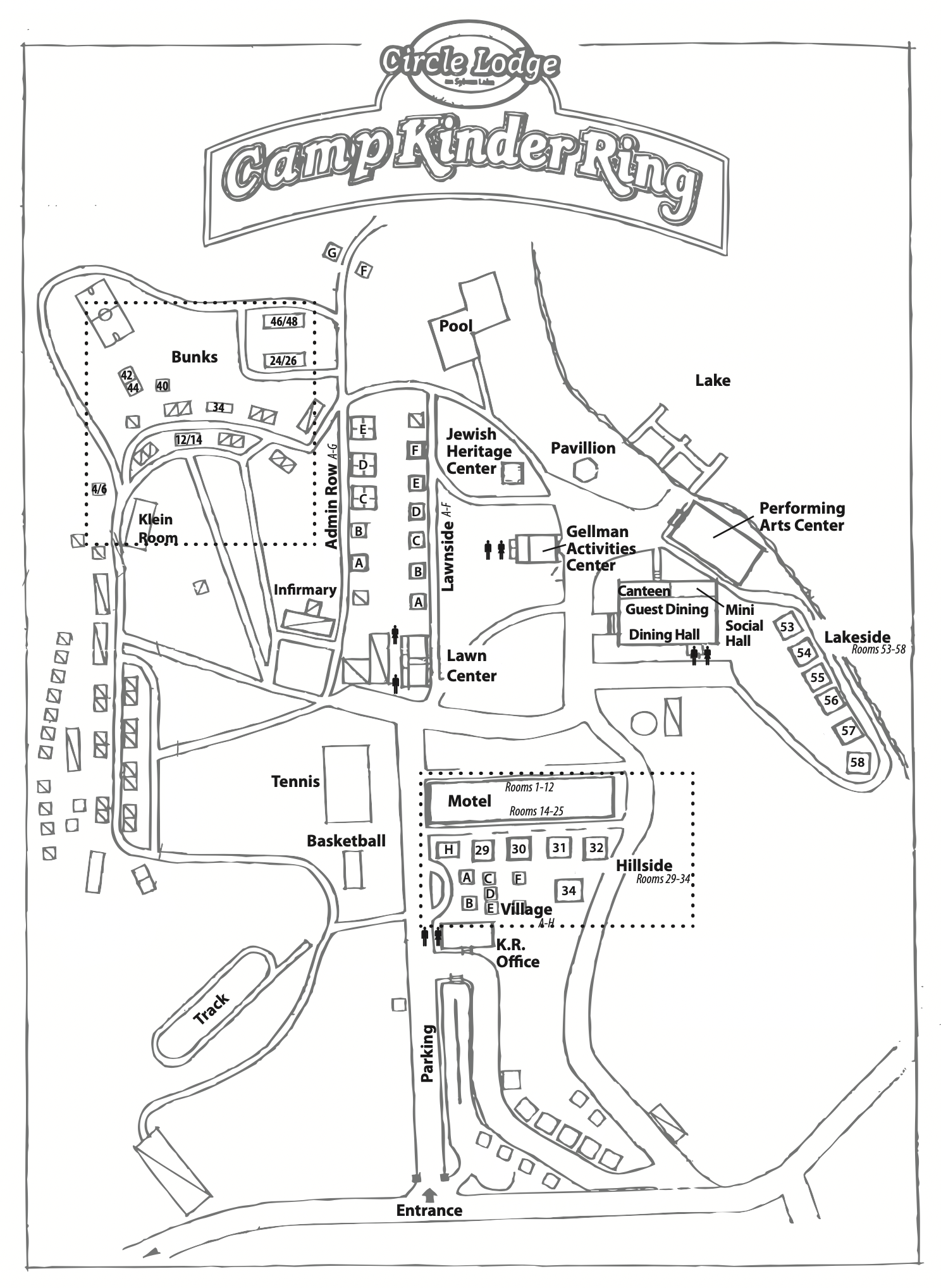 Map of Camp Kinder Ring